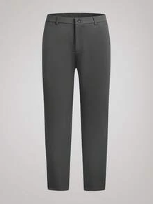 Officeau Herren atmungsaktive, weiche gerade geschnittene lässige Hosen, locker und einfach, formelle Businesshose, Herbst, Winter, Herrenhose im Stil des alten Geldes