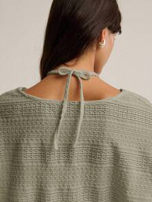 Nöista 长袖针织衫，方形廓形，独特的挂脖式肩带设计，打造轻松别致的造型，是女士冬季穿搭的完美之选；易于日常穿着，适合休闲季节造型、节日圣诞节装扮和现代新年装束。 - 灰色 - 查看 5