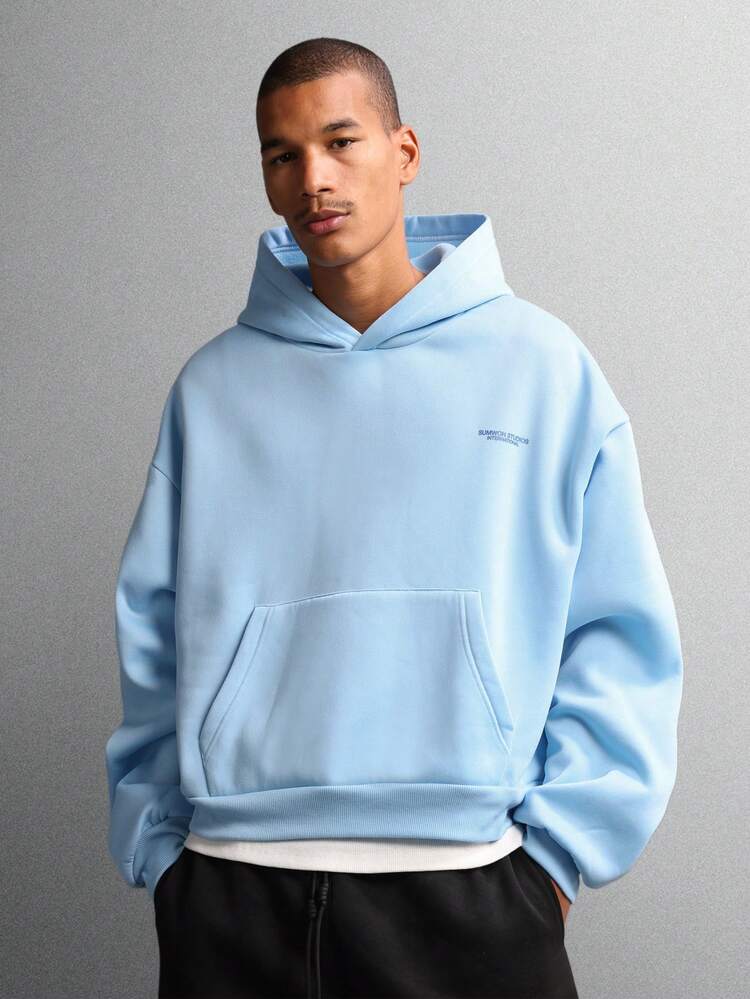 Oversized Pullover Hoodie With Graphic Print