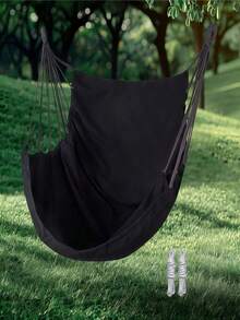 SHEIN 1 Hängematte für drinnen und Outdoor, Schaukelstuhl – strapazierfähiger Textilstoff, weiche Polyesterfüllung, bequemes ovales Design, geeignet für Höfe, Schlafzimmer, Wohnheime und Gärten – Festivalgeschenk, Hofmöbel | Festivaldekorationsprojekt stückeloses Seil zum Aufhängen, Außenhofmöbel