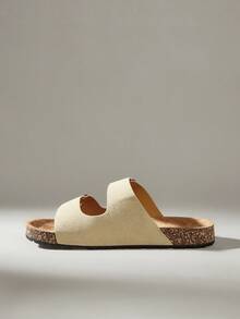 Solecia 男士休闲百搭简约凉鞋，夏季 - 杏色 - 查看 3