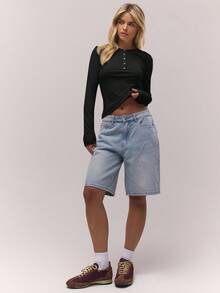 MUSERA Long Sleeve Pointelle Pattern Button Down Top Fall Autumn Old Money Cute Country Cottage Core Casual Lounge For Women Butterscotch  Elegant Spring Summer Holiday - Black - View 4