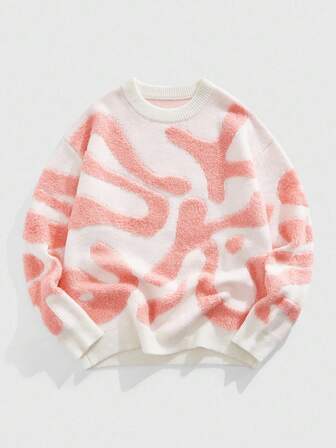 Street Life Pull tricoté asymétrique et délavé pour hommes, automne-hiver