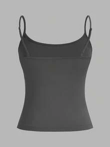 SHEIN EZwear 3 件套女士休闲吊带背心套装，带贴纸图案，夏季百搭修身背心 - 彩色 - 查看 8