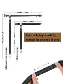 1pc Pet Car Seat Belt Retractable Leash, Heavy Duty Dog Harness Seatbelt - Ideal Pet Family Essential - Black - View 6