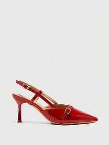 CUCCOO BIZCHIC Women's Pointed Toe High Heel Pumps, Sexy Stiletto Heels, Outdoor Commute Party Wedding Shoes, Red Spring Shoes - Red - View 5