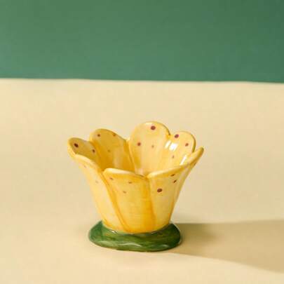 Joivida Cốc sứ vẽ tay hình hoa, cốc đựng nến thơm, đồ trang trí hình hoa, chân nến phong cách tối giản Bắc Âu, đồ trang trí phòng ngủ và phòng khách theo phong cách Ins, quà tặng cho bạn gái và bạn bè, đồ trang trí bàn làm việc giúp tăng thêm không gian ấm cúng cho ngôi nhà.