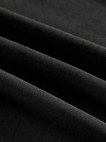 Elaquor Plus Size Women's Solid Color Pleated Wide Leg Casual Pants, Women's Trousers, Button, Zipper Trousers, Elastic Back Waist Trousers, Office Trousers For Women Spring To Summer - Apricot - View 7