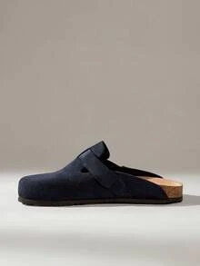 Solecia Men's Casual Versatile Solid Color Sandals - Navy Blue - View 4