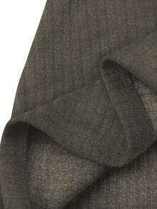 INAWLY 女士纯色简约长袖T恤，日常穿着 - 軍綠色 - 查看 4