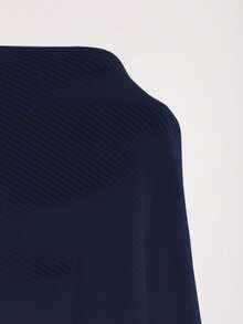 Dazy Plus Plus Size Women's Button Front Long Sleeve T-Shirt,Fall Clothes - Royal Blue - View 3