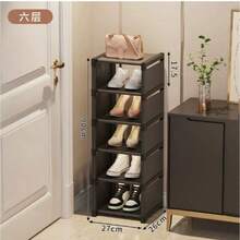 1pc Detachable 3/4/5/6/7 Tier Shoe Rack,Black & White, Easy Assembly Shoe Organizer, Dust-Proof & Water-Resistant, High Capacity Shoe Cabinet For Home - Multicolor - View 8