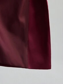 Ontre 女士西装套装现代都市休闲时尚商务休闲办公装低调老款风格轻松气质高端都市通勤西装外套和裤子套装，百搭适合所有人，街头时尚装，咖啡店装，四季休闲装 - 酒紅色 - 查看 9