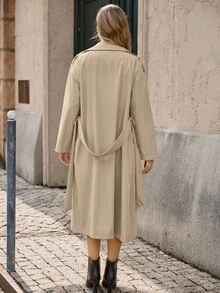 EMERY ROSE 落肩袖肩章設計腰帶風衣外套