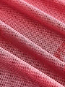 SHEIN MOD 女式优雅花卉印花针织裙 - 酒紅色 - 查看 4