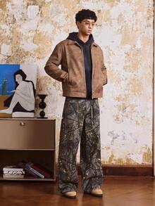 SWAVVY Men's Woven Casual Long Sleeve Jacket, Suitable For Autumn, For Fall Winter