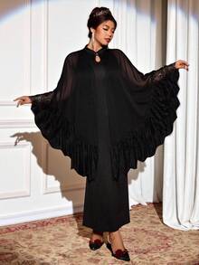 Cravure Halloween Plus Size Co-Ords Fall Cloth For Women - Black - View 8