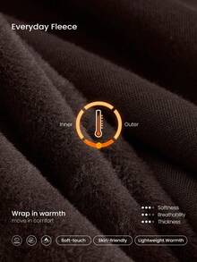 GLOWMODE 30" Everyday Fleece Be Comfy Oversized Fit Adjustable Drawstring Waist Basic Joggers With Side Pockets Daily Casual - Chocolate Brown - View 6