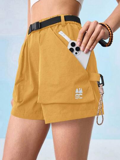 In My Nature Quần short nữ dáng rộng có thắt lưng, thích hợp mặc ngoài trời mùa hè.