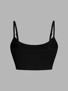 SHEIN EZwear 女性休閒簡約櫻桃圖案短款背心，適用於夏季