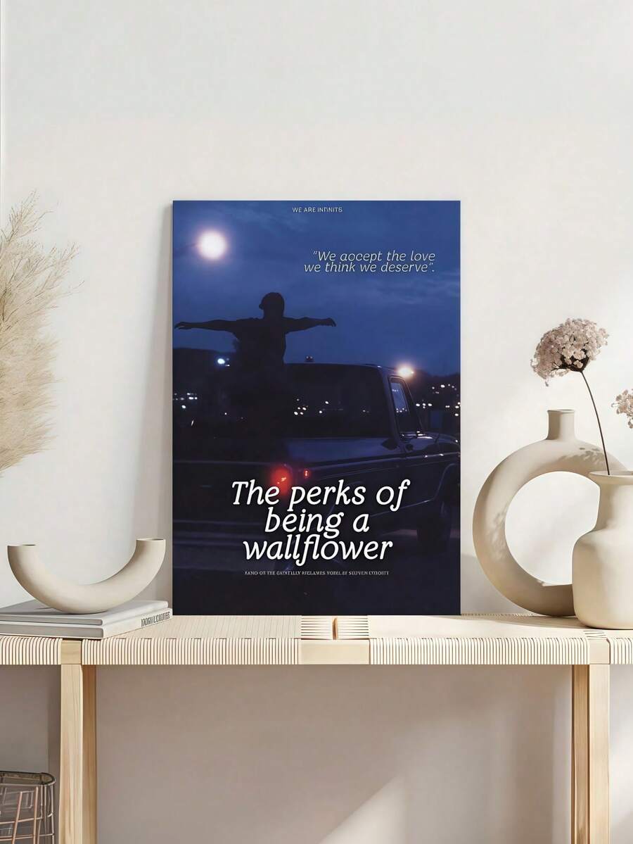 1 件 WallFlower 电影海报帆布墙艺术帆布画现代家居客厅卧室走廊墙壁装饰墙艺术礼物可选框架 - 彩色 - 查看 1