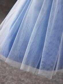 Corpse Bride X SHEIN 1 件字母图案角色扮演宠物裙、猫咪服装、狗狗服装，尺码 XXS-XXXXL，超小号、超大号，适合婚礼、哥特式、爱情、维多利亚时代 - 藍色 - 查看 5