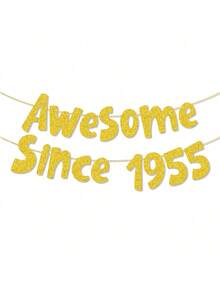 1 套，DIY 绳，自 1975/1985/1995/1965/1955 年以来超棒的金色/黑色闪光横幅 - 生日和周年纪念派对装饰 - 彩色 - 查看 11