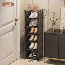 1pc Detachable 3/4/5/6/7 Tier Shoe Rack,Black & White, Easy Assembly Shoe Organizer, Dust-Proof & Water-Resistant, High Capacity Shoe Cabinet For Home - Multicolor - View 16