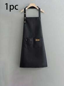 1/2/3/5pcs Apron, Household Waterproof And Oil-Proof Apron, Adjustable Bib Apron, Kitchen Cooking Aprons