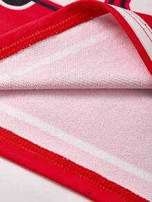 SHEIN 青少年男童休闲日常舒适数字印花图案圆领宽松套头长袖 T 恤 - 黑色 - 查看 3