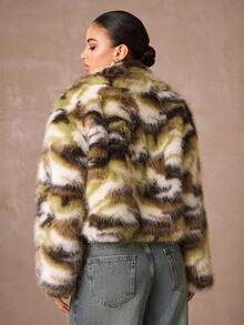 Lumalex Kunstfell Kurze Loose Fit Damen Jacke - Grau - Übersicht 13