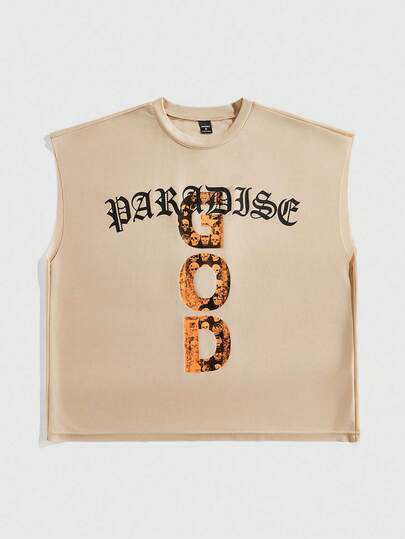 Street Life Men's Casual Letter Graphic Vest, Fall