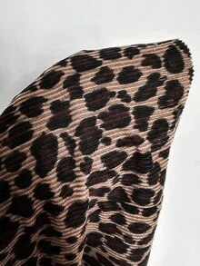 SHEIN Unity Sacou damă casual la modă cu imprimeu leopard, toamnă - Multicolor - Vizualizare 7