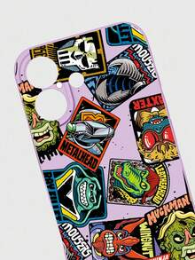 TEENAGE MUTANT NINJA TURTLES | ROMWE 1pc Turtle Phone Case, Purple, Compatible With IPhone 11 12 13 14 15 Pro Max 16 - Multicolor - View 2