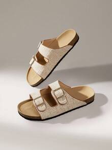 Solecia 女士舒适棕色平底鞋 - 杏色 - 查看 6