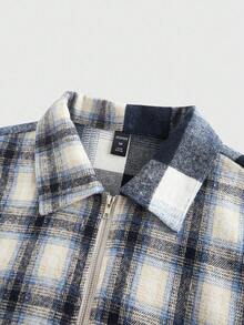 ROMWE MEN Prep 男士休闲通勤格子夹克