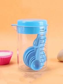 SHEIN 1 套量杯和量勺、塑料刻度粉勺、烘焙量勺、厨房烘焙工具套装 - 彩色 - 查看 5