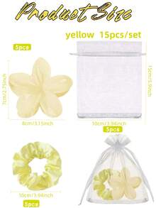 Set de 3/15 piezas de regalos para despedida de soltera, regalos de propuesta para damas de honor, que incluye pinzas para el cabello con flores, diademas de satén, bolsas de organza, adecuado para bodas, propuestas, cumpleaños, despedidas de soltera y regalos de aniversario - Multicolor - Ver 14