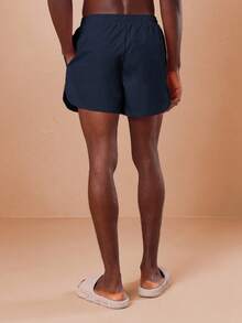 SUMWON Summer Beach Shorts Swimming Trunks Regular Fit Curved Hem Drawstring Elastic Waist Vacation Holiday Pool Swimwear Beachwear Shorts