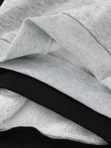 2 件 BASICS 年轻女孩休闲百搭舒适蓬松内衬圆领宽松长袖套头衫，2 种款式，每种 1 件，适合通勤、上学、日常休闲、旅行、运动、秋冬 - 彩色 - 查看 6