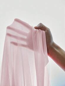 Slumberist 女式喇叭袖荷叶边下摆性感网眼超长睡袍 + 女式性感蕾丝紧身衣睡衣套装，2 件套 - 淺粉色 - 查看 8