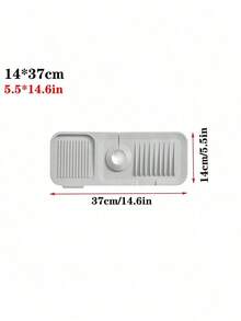 SHEIN 1 件装硅胶排水垫厨房/浴室水槽防溅防滑表面垫/架，装饰性防滑台面保护垫，家居和厨房装饰及实用礼品，舒适的秋冬风格 - 灰色 - 查看 14