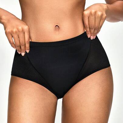 여성용 단색 메쉬 패치워크 심리스 쉐이프웨어 하의