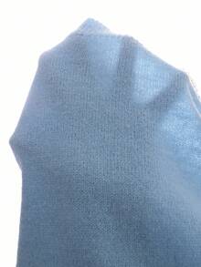 Souflis Souflis 2pcs Girls Sweater Set, Bow Decor Textured Knit Pullover And A-Line Skirt Fall Winter - Baby Blue - View 7