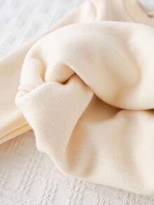 Cozy Pixies 4 件套男婴套装：柔软针织字母印花圆领长袖运动衫和松紧腰慢跑裤 - 杏色 - 查看 10