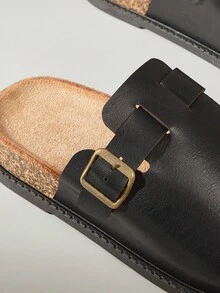 Solecia 男士休闲厚底凉鞋，夏季 - 黑色 - 查看 5