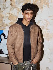 SWAVVY Men's Woven Casual Long Sleeve Jacket, Suitable For Autumn, For Fall Winter