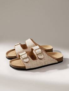 Solecia 女士舒适棕色平底鞋 - 杏色 - 查看 2