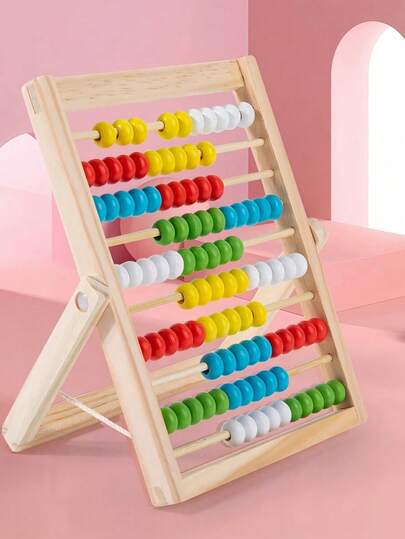 Zazumi 1 Piece Wooden Calculator Stand For Children's Early Education, Arithmetic Toy For Students, Multi-Line Counter, Addition And Subtraction Arithmetic Sticks, Colorful Digital Calculator Stand, Educational Teaching Material, Unisex Toddler Educational Toy, Math Toy, Arithmetic Education, Educational Toy For Kids