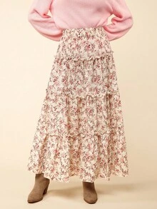 Coeurva Women's Ditsy Floral Skirt For Holiday - Multicolor - View 5